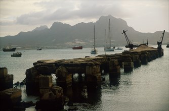 Pier in Mindelo, Sao Vicente, Cape Verde Islands