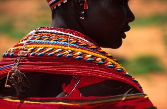 Detail on Samburu womenÕs necklaces