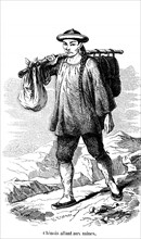 Chinese prospector in the Californian gold fields (1853)