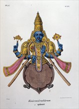 Vishnu, un des dieux de la Trinité hindoue (Trimurti) dans son second avatar (corps de tortue)