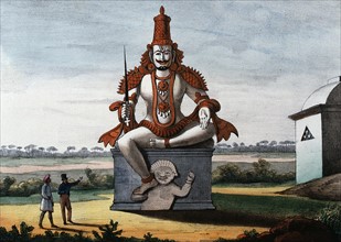 Statue of a Hindu evil genie