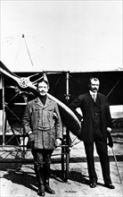 Bleriot, Louis (right) 1872-1936, French aviator