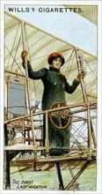 La baronne Raymonde Delaroche, première femme a avoir obtenu sa licence de pilote