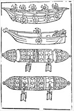 Various forms of paddle boats for use in war