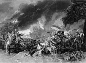 Battle of La Hogue. Benjamin West
