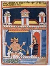 Brahma, Indian miniature. After 18th century