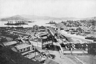 Russo-Japanese War 1904-1905,  view of Port Arthur