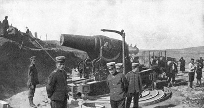 Russo-Japanese War 1904-1905, Japanese howitzer battery before Port Arthur
