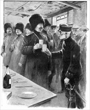 Guerre russo-japonaise :Les Généraux Stoessel (Russe) et Nogi (Japonais) portent un toast