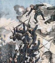 Russo-Japanese War 1904-1905, Captain Lebedief heroically defending the bastion at Port Arthur