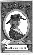 Gravure représentant Hannah More (1745-1833) Auteure, poétesse et dramaturge anglaise