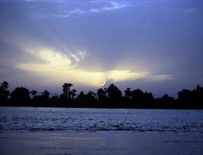 River Nile at sunset. Egypt