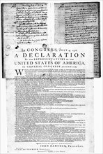 Déclaration d'Indépendance des Etats Unis d'Amérique, 4 juillet 1776