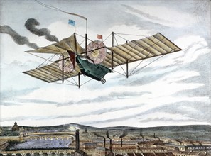 Dessin de la machine volante a vapeur de Henson et Stringfellow en 1843