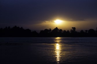 Coucher de soleil sur le Nil, Egypte