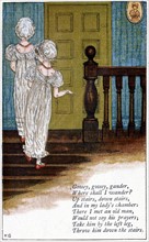 Comptine de Edmund Evans "A Day in a Child's Life", illustree par Kate Greenaway (1846-1901)