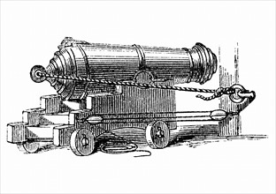 Carronade, petite piece d'artillerie navale de grand calibre, semblable a un mortier