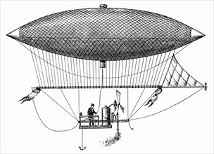Henri Giffard's (1825-1882) steerable airship of 1952