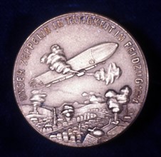 Reverse of medal commemorating Count Ferdinand von Zeppelin (1838-1917), German army officer