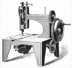 Isaac Merrit Singer's (American inventor) first sewing machine, patented 1851