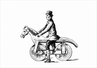 Primitive bicycle, a form of  Dandy-Horse