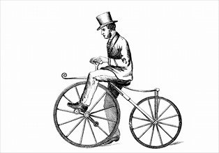 The Boneshaker, the type of pedal-driven bicycle popular c1870