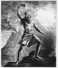 Thor, son of Woden or Odin, god of thunder in the Scandinavian pantheon
