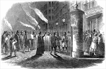 Revolution in France, election of a President of the Republic, December, 1848, taking the ballot boxes to the Hotel de Ville, Paris