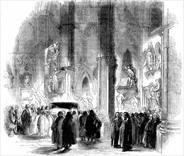 Joseph Addison's torchlight funeral in Westminster Abbey