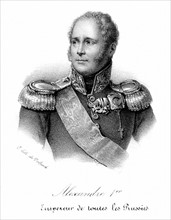 Alexandre Ier (1777-1825) Tsar de Russie à partir de 1801 dans son uniforme militaire
