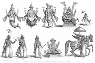 Gravure représentant Vishnu