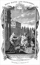 King David sees Bathsheba naked at the fountain