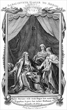 Sarah, épouse d'Abraham, étant stérile, offre son esclave, Agar, à son mari
