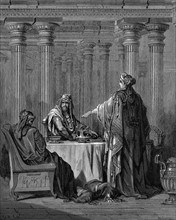 Esther before her husband King Ahasuerus