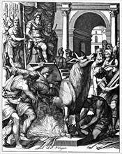 Phalaris tyran d'Agrigente, Sicile, vers 570 av. J.C,  'le taureau d'airain'