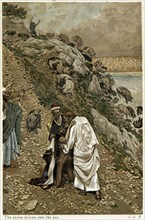 James Tissot, Jesus casting devils out of kneeling man