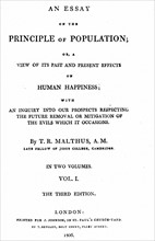 Malthus, Essay on the Principle of Population