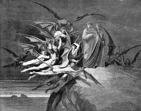 Gustave Dore, Dante and Virgil Beset by Demons
