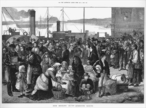 Irish emigrants leaving Queenstown