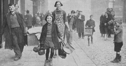 Women and children made homeless by German bombing