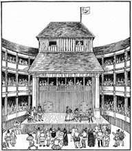 Artist's reconstruction of a Theatre of Playhouse in the time of Elizabeth I