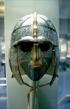 Anglo-Saxon helmet part of the Sutton Hoo treasure
