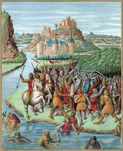 15th century French representation of battle between Bacchides