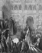King Solomon welcoming the Queen of Sheba