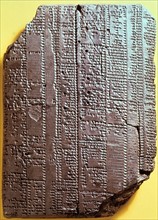 Babylonian clay tablet with text
