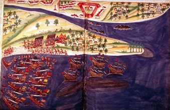 Battle between Arabs and Portuguese at Surat
