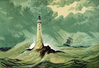 Third Eddystone lighthouse on Eddystone Rocks