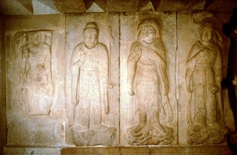 Carving in cave shrine