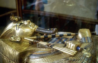 Gold sarcophagus of King Tutankamen