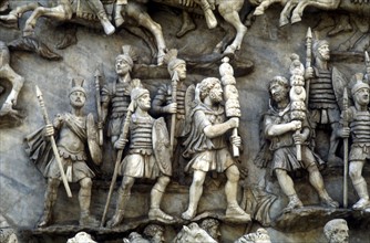 Roman soldiers taking part in Decursio